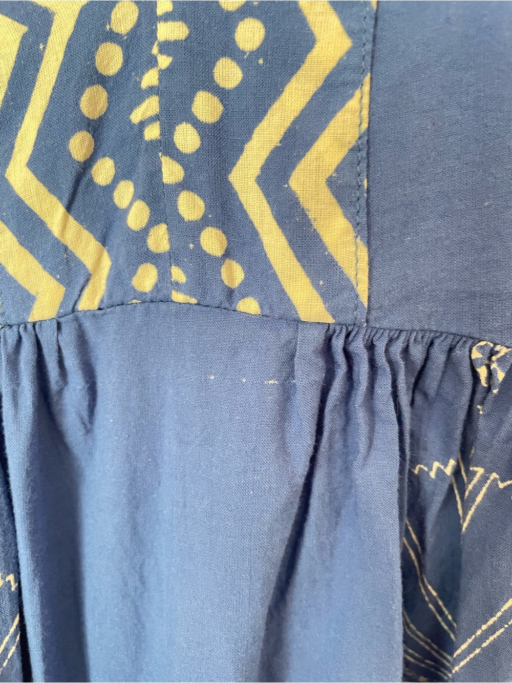 The Fox and The Mermaid Block Printed Dress - Bhavani in Egyptian Blue Small - Picture 6 of 8